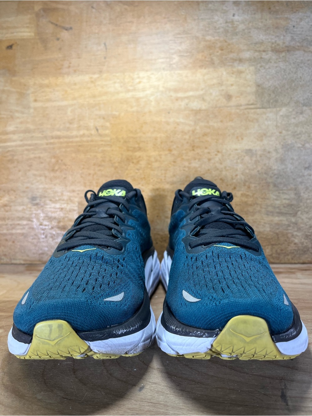 Hoka One One Clifton 8 Mens Size 8 Wide Running Shoes Sneakers Blue Coral - Picture 2 of 12
